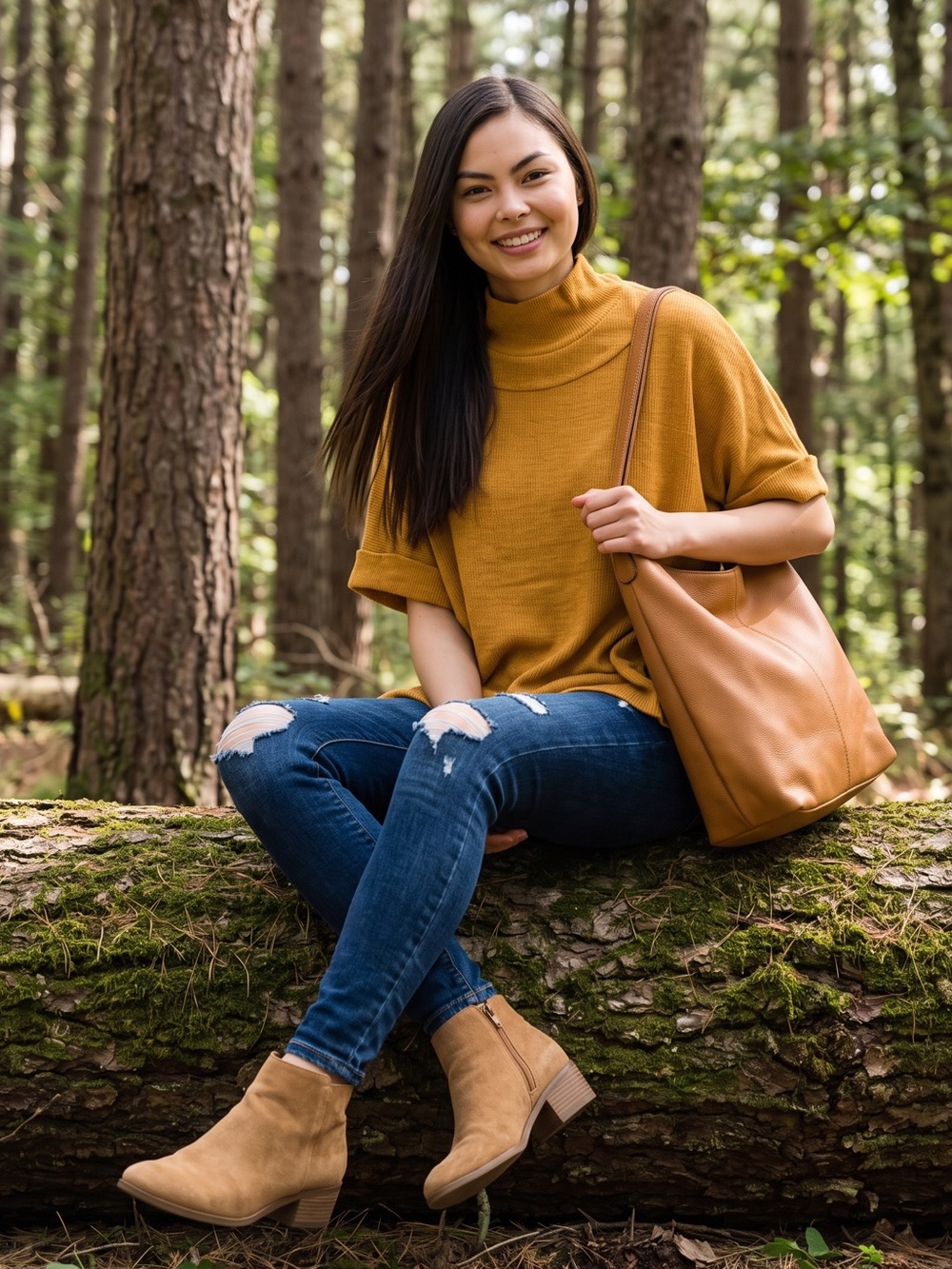 Listicle Mustard Ribbed Knit Top